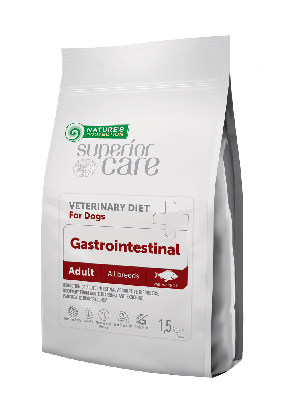 Nature's Protection, Superior Care, Veterinary Diet Gastrointestinal - Grain-Free Dry Diet Food with White Fish - Adult, All Breeds, All Coat Types
