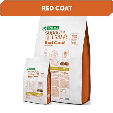 NATURES PROTECTION Superior Care Red Coat Lachs Getreidefrei Erwachsene Hunde Kleine Rassen