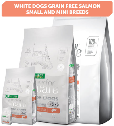 NATURES PROTECTION Superior Care White Dogs Lachs Getreidefrei Erwachsene Hunde Kleiner Rassen