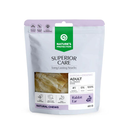 Nature's Protection Superior Care Kaninchenohren ohne Fell, 60 g