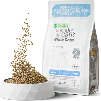 Nature's Protection, Superior Care - Grain-Free Dog Food with Herring - Adult Dogs, Small Breeds, White Coat
