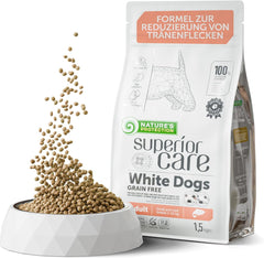 Nature's Protection, Superior Care - Getreidefreies Hundefutter mit Lachs – Erwachsene Hunde, kleine Rassen, weißes Fell