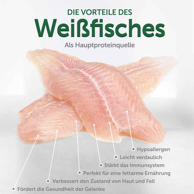 Nature's Protection, Superior Care - Getreidefreies Hundefutter mit Weißfisch - Junior Hunde, alle Rassen, weißes Fell