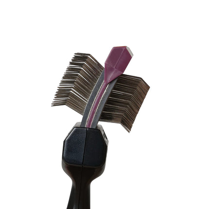 LES POOCHS - Brosse Violette / Très douce - Soin doux, idéal pour les zones sensibles - Largeur 9 cm