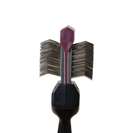 LES POOCHS - Brosse Violette / Très douce - Soin doux, idéal pour les zones sensibles - Largeur 9 cm