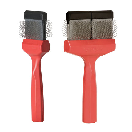 LES POOCHS - Brosse Rouge / Extrêmement ferme - Brosse spéciale pour défaire les nœuds et le feutre - Simple 9 cm