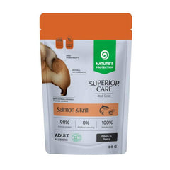 Nature's Protection Superior Care - Wet Food, Complementary Food with Salmon and Krill for Adult Dogs, Red Coat, All Breeds, 85 g