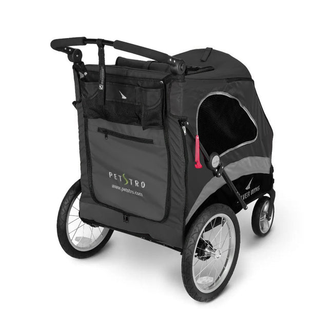 Petstro Stroller Silver Wing - Hundebuggy bis 55kg - Grau