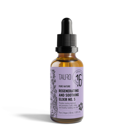 Tauro Pro Line, Pure Nature Elixier Nr. 5 - Regenerierend & beruhigend für Katzen mit sensibler Haut & zur Fellreparatur