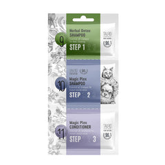 Tauro Pro Line, Pure Nature, Proben-Set - Herbal Detox + Magic-Plex, Shampoo & Conditioner für Hunde & Katzen