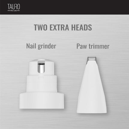 Tondeuse et broyeur à ongles multifonctions pour animaux de compagnie TAURO PRO LINE avec câble USB