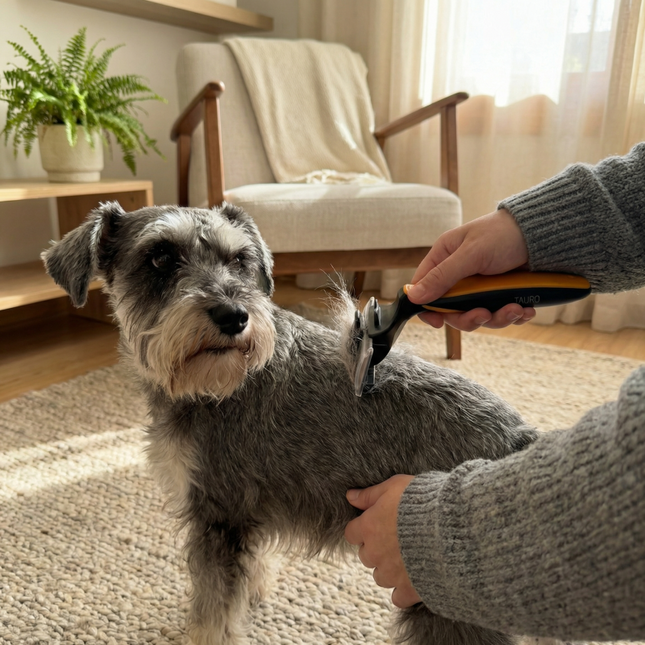 Tauro Pro Line Unterwollbürste & Deshedding-Rechen - Für die Fellpflege, Größe M
