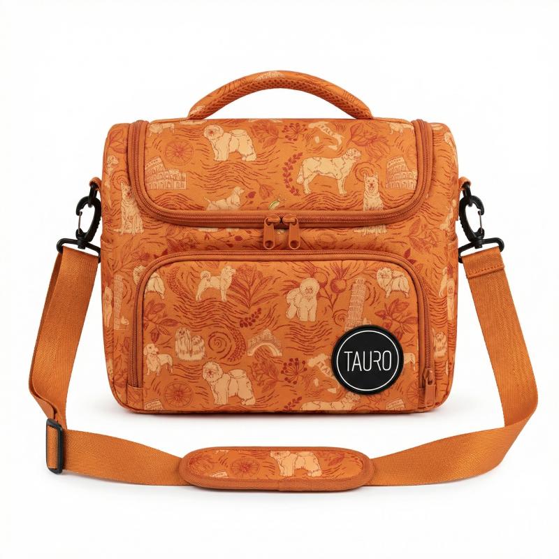 Tauro Pro Line, Grooming Bag - sturdy & eco-friendly, adjustable handle, exclusive design, Orange