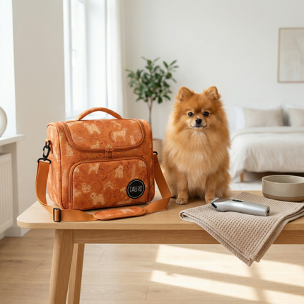 Tauro Pro Line, Grooming Tasche - stabil & umweltfreundlich, verstellbarer Griff, exklusives Design, Orange