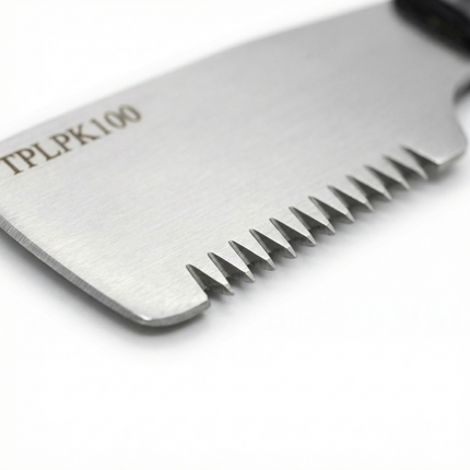 Tauro Pro Line Stripping-Messer - Grobe Zahnung, brauner Holzgriff, 16 cm, 15 Zähne