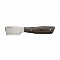Tauro Pro Line Stripping-Messer - Mittlere Zahnung, Holzgriff, 16 cm