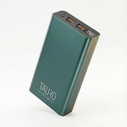Tauro Pro Line Powerbank - Aus Aluminium, 22.5 W Schnellladefunktion, 20.000 mAh