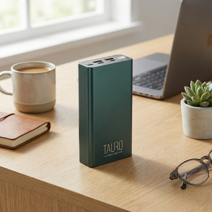 Tauro Pro Line Powerbank - Aus Aluminium, 22.5 W Schnellladefunktion, 20.000 mAh