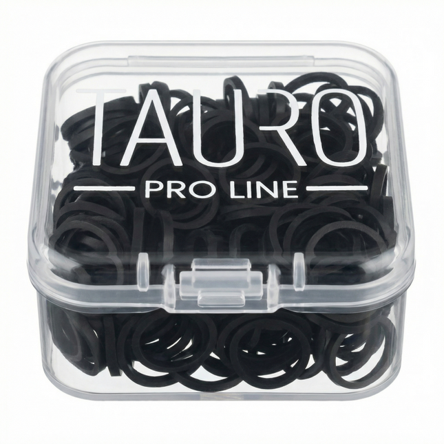 Tauro Pro Line Haargummis - Professionell, Schwarz, 0,85 cm Durchmesser