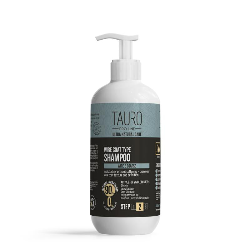 Tauro Pro Line, Ultra Natural Care, Wire Coat Shampoo - For wiry-haired dogs & cats