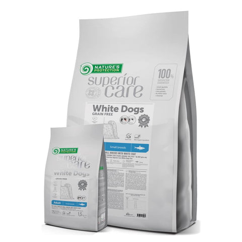 NATURES PROTECTION Superior Care White Dogs Hering Getreidefrei Für Erwachsene Hunde Kleine Rassen