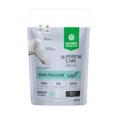 Nature's Protection Superior Care - Aliment humide complémentaire au poisson et au krill pour chiens adultes à pelage blanc, toutes races, 85 g