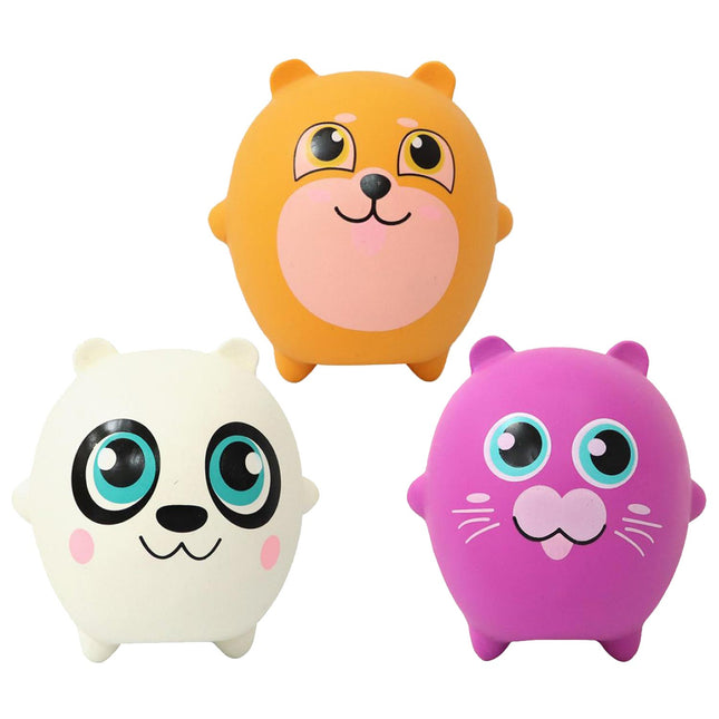 MISOKO | Dog toy animals made of latex - empty, with squeaker - 7 cm