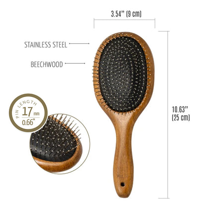TAURO PRO LINE – Prestige | Wooden massage brush – antistatic &amp; ergonomic
