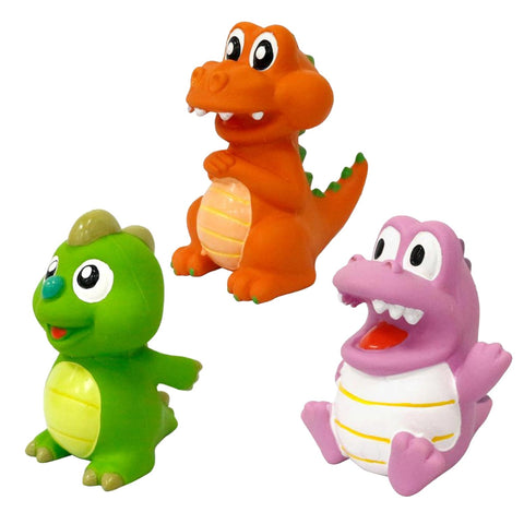 MISOKO | Hundespielzeug Dinosaurier aus Latex - ohne Füllung, mit Quietsche - 9 cm