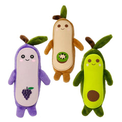 MISOKO | Hundespielzeug Frucht aus Plüsch & Latex - mit Quietsche - 19 cm