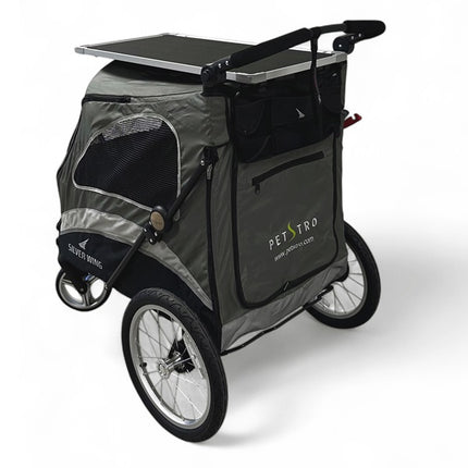 Petstro Stroller Silver Wing - Hundebuggy bis 55kg - Grau