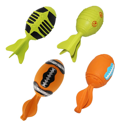 MISOKO | Hundespielzeug Rakete aus Gummi - robust & kaustark - 16,5 cm