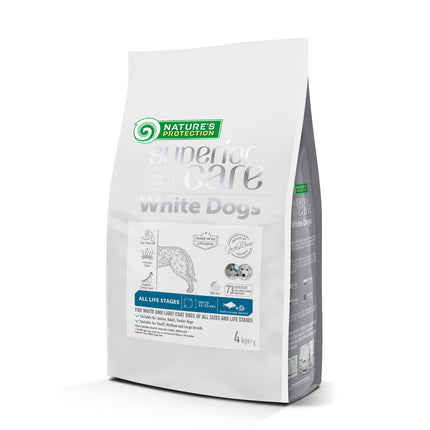 Nature’s Protection, Superior Care - Hundefutter mit Weißfisch und Reis, alle Rassen und Lebensphasen, weißes Fell