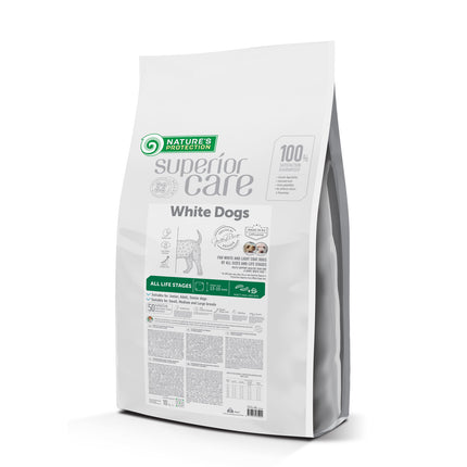 Nature’s Protection, Superior Care - Hundefutter mit Insekten und Reis, alle Rassen und Lebensphasen, weißes Fell