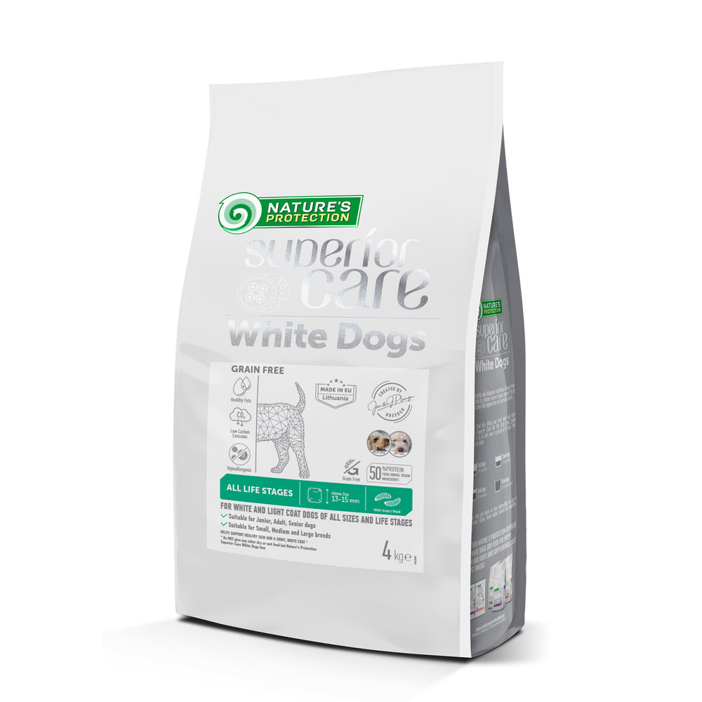 Nature's Protection, Superior Care - Grain-free Dry Food with Insect - All Ages, All Breeds, White Coat