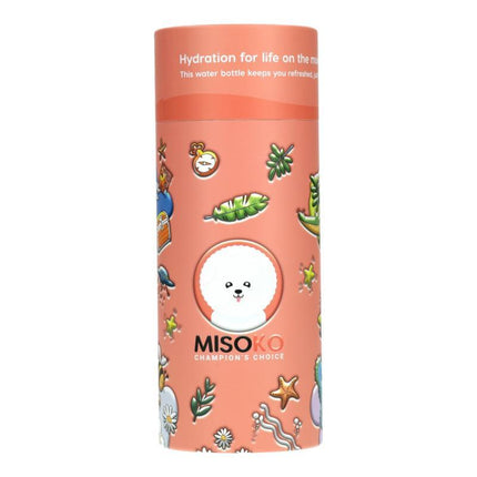MISOKO | Gourde en acier inoxydable - avec motif imprimé et bouchon à vis - 600 ml