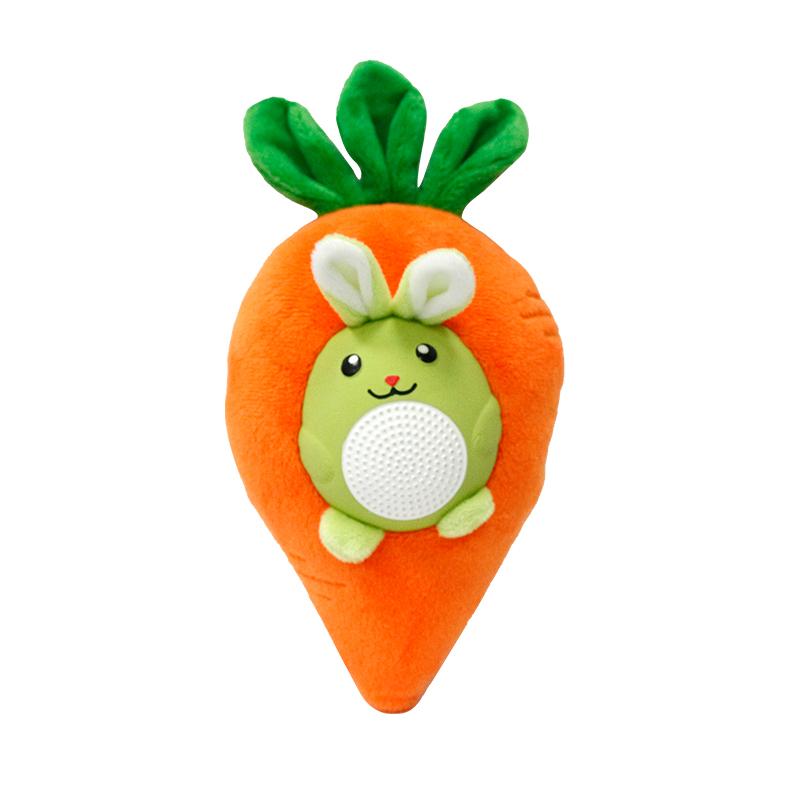 MISOKO | Jouet pour chien Carotte - Peluche et latex, avec couineur - 22,5 cm