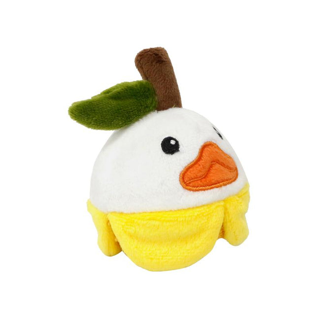 MISOKO | Dog toy duck round - plush &amp; latex, with squeaker - 7.5 cm