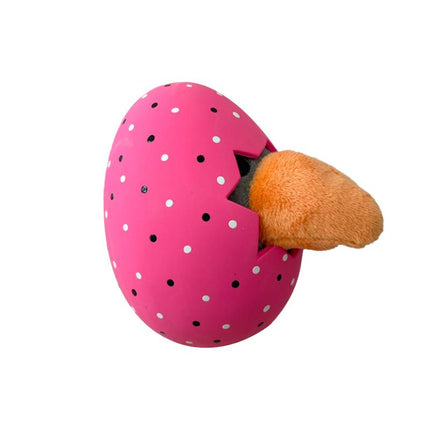 MISOKO | Hundespielzeug Eier - Latex & Plüsch - 11  cm