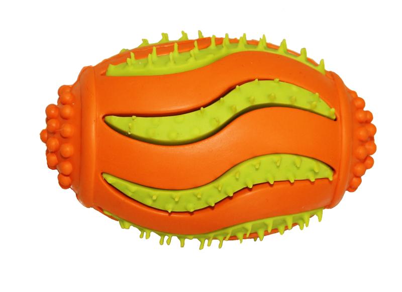 MISOKO | Hundespielzeug Rugbyball - Gummi & Latex - 9 cm