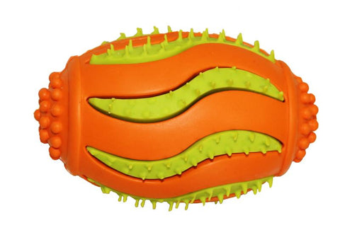 MISOKO | Hundespielzeug Rugbyball - Gummi & Latex - 9 cm