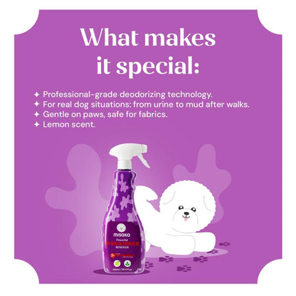Misoko, Hunde-Flecken- & Geruchsentferner Spray mit Citrusduft
