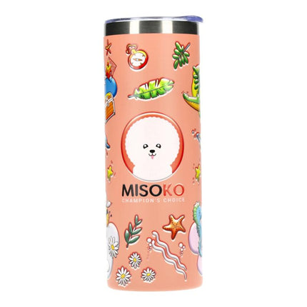 MISOKO | Gourde en acier inoxydable - avec motif imprimé et bouchon à vis - 600 ml