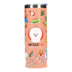 MISOKO | Edelstahl-Trinkflasche - mit Design-Print & Schraubdeckel - 600 ml
