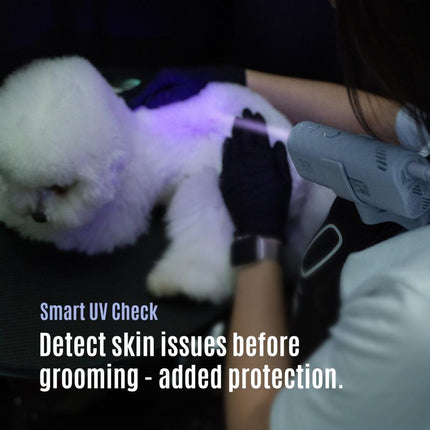 Tauro Pro Line - Hundeföhn mit flexiblem Hals-Aufsatzsystem & UV Licht