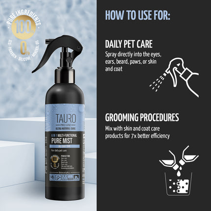 Tauro Pro Line, Ultra Natural Care - Pure Mist, 6in1 Multifunktions-Pflegespray