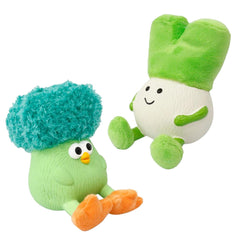 MISOKO | Hundespielzeug „Gemüsefreunde“ - Latex & Plüsch, mit Quietsche - 11  cm